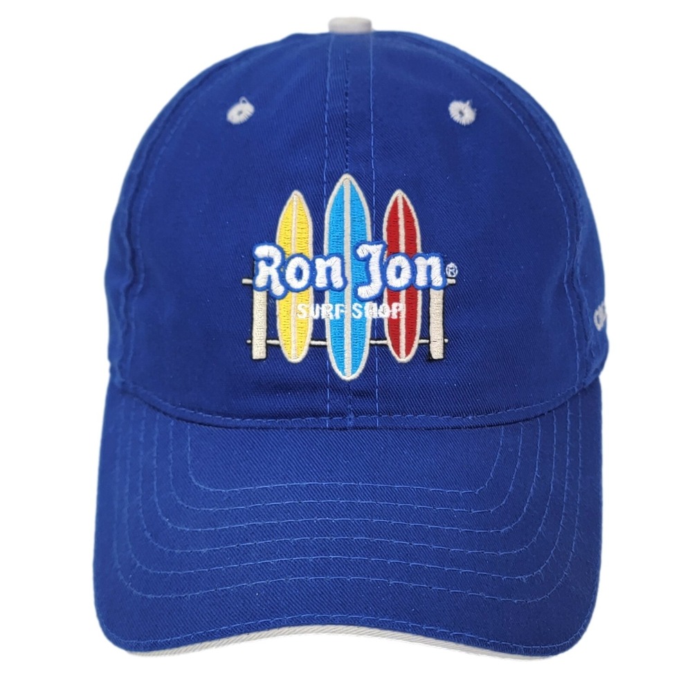 Ron Jon Surf Shop Cocoa Beach Blue Adjustable Baseball‎ Cap Hat Surfboards Logo